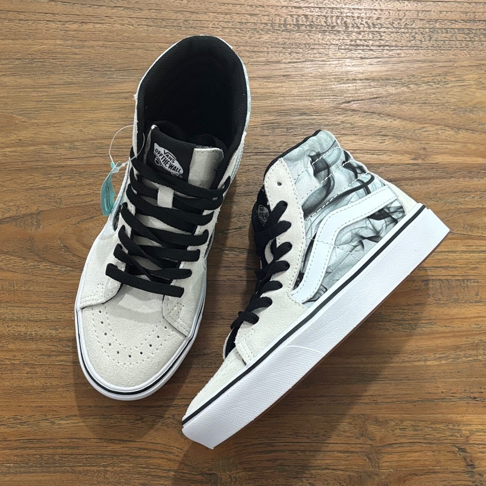 VANS ComfyCush Sk8-Hi After Dark White Suede Shoes